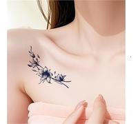 Iris Herbal Temporary Tattoo Stickers, Waterproof Semi-permanent Hand, Chest, Clavicle, Ankle Simulation Sticker, Lasting 2 Weeks, Fake Tattoos(1pcs)