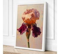Iris in Soft Light Botanical Canvas Wall Art Print 24x16 Inch (61 x 41 cm)