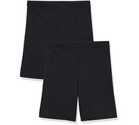 Iris & Lilly Women's High Waisted Shorts, Pack of 2, Black, 14
