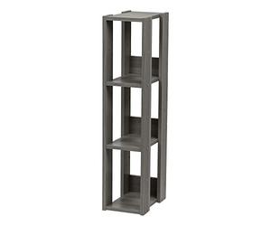 Iris Ohyama, 3-Tier Wooden storage/Side furniture/Storage Cabinet/Open Wood Rack/Shelf display, Adjustable shelf, Design, Office, Living Room - Open Wood Rack - OWR-200 - Grey Oak
