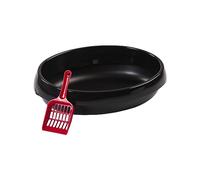 Iris Ohyama Cat Toilet with Scoop, Black