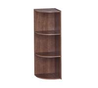 Iris Ohyama Corner Wooden Bookshelf, 3 Tier, Brown, Multipurpose, Modular, Open Display, For Living Room, Home Office, Bedroom, Space-Saving, Books, CD, Decor, Easy Assembly, CX-3C