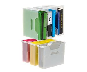 Iris Ohyama Desktop File Box, White, S