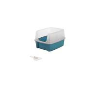 Iris Ohyama, Litter Box, Tray for Cat, Plastic (PP) BPA-Free, Scoop, CLH-12, Open Top, Blue