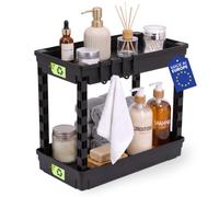 Iris Ohyama, Under Sink Shelf, 2 Tier Standing Shelf, Black, TTO-L