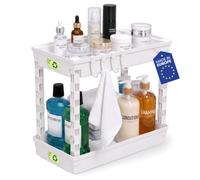 Iris Ohyama, Under Sink Shelf, 2 Tier Standing Shelf, White, TTO-L
