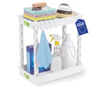 Iris Ohyama, Under Sink Shelf, 2 Tier Standing Shelf, White, TTO-M