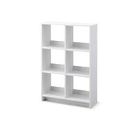 Iris Ohyama,Wooden Open Shelf, 6 Cube storage unit, Organiser, Modern design, Living room, Bedroom, Study room,WOS-6 - White Oak