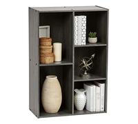 Iris Ohyama, Wooden Storage Shelf,Cabinet Cube,Bookcase,Storage cabinet,Open cabinet, 60cm wide, Easy assembly, Design, Office, Living Room, Bedroom - Basic Storage Shelf - CX-23C - Grey Oak, Medium