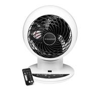 Iris Ohyama Woozoo Globe Air Circulator Fan with Remote Control, PCF-SC15T Table Fan, Desk Fan 5 Speeds, Remote Control Silent Quiet Bedroom Living Room Small Cooling Powerful White