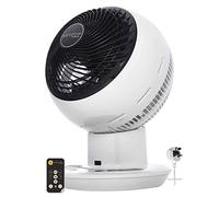 Iris Ohyama Woozoo Table Fan, 54㎡, Desk, White, 10 Speeds, DC Motor, Remote Control, Multidirection Oscillation, 8 Hr Timer, Sleep Mote, Silent, Quiet, Air Circulator, Cooling, Powerful, PCF-SDC18T
