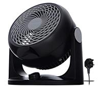 Iris Ohyama Woozoo Table Fan, Covers Rooms up to 23m², 6-Position Vertical Tilt, Quiet 35dB, Portable, 3 Speed Settings, Desk Fan, For Bedroom & Office, Black, PCF-HD18N
