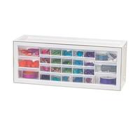 IRIS Small Parts Organizer-Sewing and Craft Supplies Storage Cabinet, White, 26 Drawer
