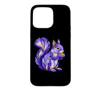 Iris Squirrel Flower Gardening Floral Case for iPhone 15 Pro Max