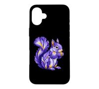 Iris Squirrel Flower Gardening Floral Case for iPhone 16 Plus