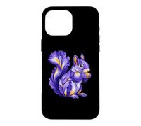 Iris Squirrel Flower Gardening Floral Case for iPhone 16 Pro Max