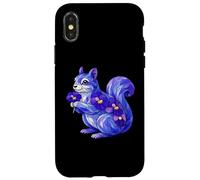 Iris Squirrel Flower Gardening Floral Case for iPhone X/XS