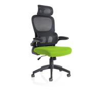 Iris Task Operator Black Mesh Back Bespoke Colour Seat Myrrh Green