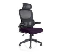 Iris Task Operator Black Mesh Back Bespoke Colour Seat Tansy Purple
