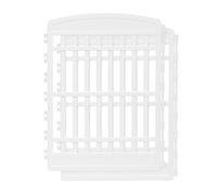 IRIS USA 34'' Pet Playpen 2 Panel Add-On, Small Medium Large Dog Playpen, Heavy-Duty Molded Plastic Rust-Free Non-Skid Rubber Feet Easy Assemble Customizable, White