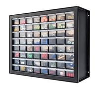 IRIS USA Screw Organizer, Hardware Storage Organizer, 64 Drawer Parts Cabinet, Plastic Drawer Storage for Hardware Crafts, Small Parts, Nuts and Bolts, Tool Storage, Scrapbook Art Hobby - Black