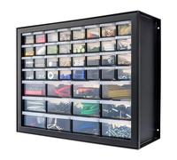 IRIS USA Screw Organizer, Hardware Storage Organizer, 44 Drawer Parts Cabinet, Plastic Drawer Storage for Hardware Crafts, Small Parts, Nuts and Bolts, Tool Storage, Scrapbook Art Hobby - Black