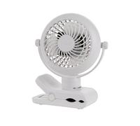 IRIS USA WOOZOO 3.5 Inch Wireless Portable Clip-on Fan, USB-C Rechargeable Fan, LED Light, Mosquito Repellent Tray, 360° Tilt, 3 Speed, Bedside Table, Kitchen, Camping, Golfing