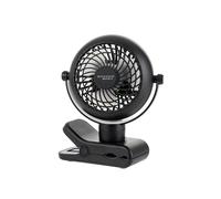 IRIS USA WOOZOO 3.5 Inch Wireless Portable Clip-on Fan, USB-C Rechargeable Fan, LED Light, Mosquito Repellent Tray, 360° Tilt, 3 Speed, Bedside Table, Kitchen, Camping, Golfing