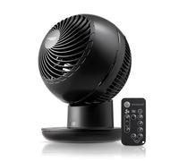 IRIS USA WOOZOO Desk Fan with Remote Control, Oscillating Air Circuit, 8 Speed, 25M Range, 120° Tilt, Quiet for Bedroom or Office, Black