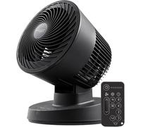 IRIS USA WOOZOO Desk Fan with Remote, Oscillating Turbo Air Circulator, 3 Speeds, 56ft Max Air Distance, Adjustable Tilt, Small Fan for Bedroom, Office, Dorm, Black