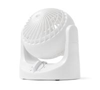 Iris USA WOOZOO Oscillating Table Fan, 3 Speeds, 10m Range, 112 Degree Tilt Angle, Quiet 27.5dB Motor, Small, White