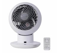 Iris Ohyama Woozoo Globe Air Circulator Fan with Remote Control, PCF-SC15T Table Fan, Desk Fan 5 Speeds, Remote Control Silent Quiet Bedroom Living Room Small Cooling Powerful White