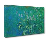 Irises By Claude Monet Canvas Print | Gallery Wrapped 30mm Frame Wall Art | 30x20 inches | Ready to Hang | Impressionist Picture | Living Room Bedroom Lounge Office