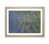 Irises By Claude Monet Classic Painting Framed Print | A2 Oak Framed Wall Art | Ready to Hang | Classic Historical Picture | Living Room Bedroom Lounge Office
