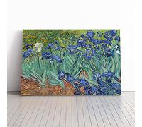 Irises By Vincent Van Gogh | Canvas Wall Art Print | Framed & Ready to Hang Picture | Modern Home Decor for Living Room, Bedroom, Kitchen or Office | 36x24 Inches
