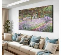 Irises in Monet's Garden, 1900 by Claude Monet - Large Canvas Art Wall Decor Painting Print Framed -24" x 36"