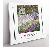 Irises In Monets Garden By Claude Monet Canvas Wall Art Print 20x20 Inch | Ready to Hang, Gallery Wrapped, Fade-Resistant Inks, Securely Packaged, UK Made