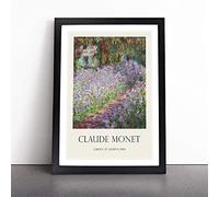 Irises In Monets Garden by Claude Monet | Framed Wall Art Print | Modern Home Decor Picture | Ready to Hang Artwork for Living Room, Bedroom, Kitchen or Office | Multiple Sizes