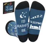 IRISGOD - I'd Rather Be Funny Dress Socks for Men and Women | Humor Joke Gifts, Sleeping, One Size