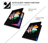 Irish A-mericans Flag Shamrock Case Compatible for ipad 2019/2020/2021(10.2in) Tablet Cases Stand Protective Cover with Sleep/Wake
