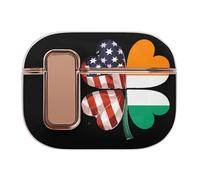Irish A-mericans Flag Shamrock Headphone Case Compatible with Airpod Pro 2 Protective Cover Cute Hard Case
