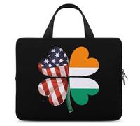 Irish A-mericans Flag Shamrock Laptop Bag Sleeve Funny Tablet Case Protective Carry Bag Briefcase with Handle 12inch