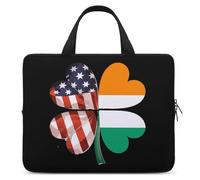 Irish A-mericans Flag Shamrock Laptop Bag Sleeve Funny Tablet Case Protective Carry Bag Briefcase with Handle 10inch