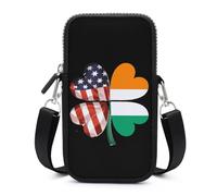 Irish A-mericans Flag Shamrock Small Crossbody Bag Adjustable Mobile Phone Bags Wallet Pouch Shoulder for Women Men