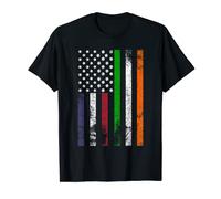 Irish American Flag Shirt - Irish Flag - Shamrock Flag Men T-Shirt