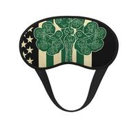 Irish American Flag Sleep Mask for Side Sleeper, Blackout Sleep Eye Mask Comfortable Blindfold Eyeshade Soft Breathable Sleeping Mask with Elastic Strap Silk Eye Covers for Travel
