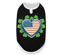 Irish American Flag St Patricks Day Dog Clothes Dogs Jacket Pet Shirts Coats for Summer Apparel L