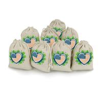 Irish American Flag St Patricks Day Gift Bags Personalized Small Drawstring Bags Pouch