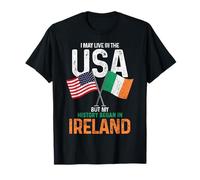 Irish American My History Began In Ireland Pride Vintage T-Shirt