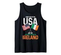 Irish American My History Began In Ireland Pride Vintage Tank Top